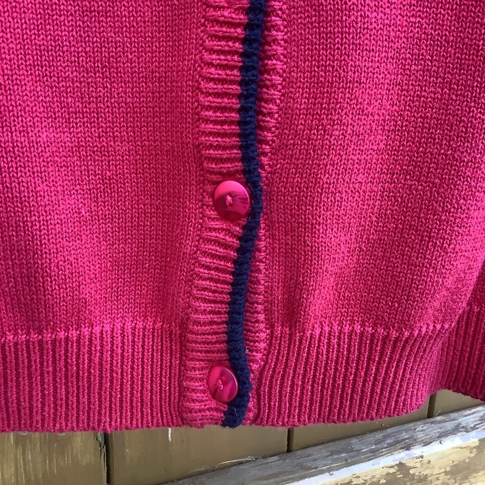 VTG TABI Holiday Edition Red with Black Trim Button Up Vest 100% Cotton Size L - Picture 3 of 8